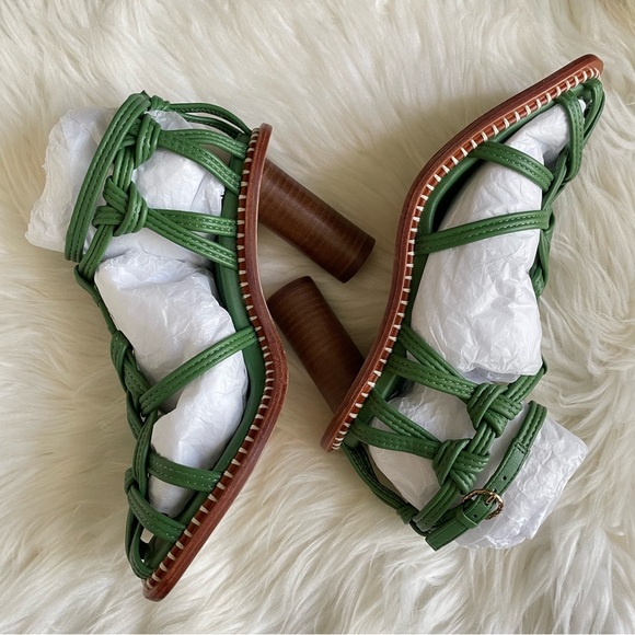 ULLA JOHNSON Tula Knotted High Heel Sandal in Lichen US8 EU38 - Picture 8 of 16